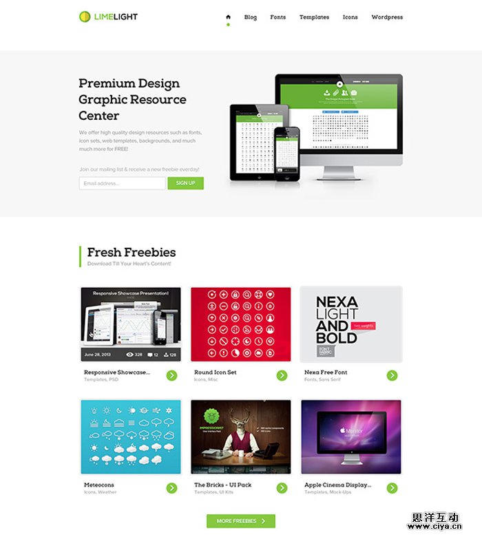 Clean free PSD Website Design