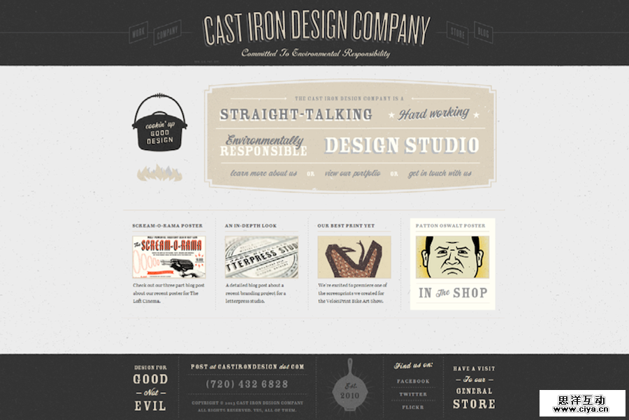 Cast Iron Design Company mix typography match