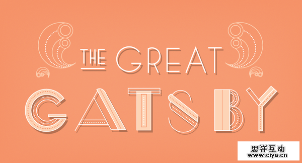 The Great Gatsby by Anne Lee in Showcase of Art Deco Typography