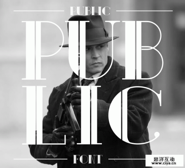 Public font by UPPERTYPE in Showcase of Art Deco Typography