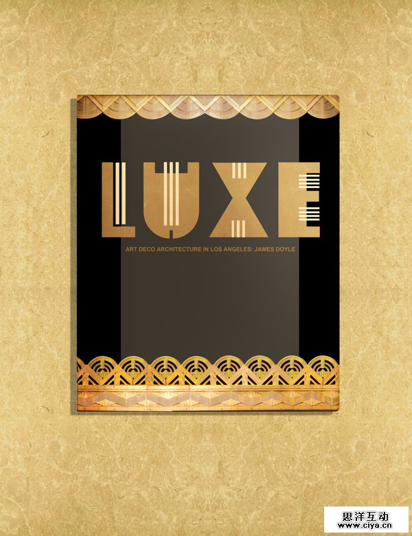 LUXE: Art Deco Architecture Book Cover by Devin Doty in Showcase of Art Deco Typography