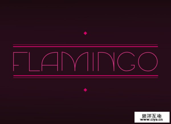 Flamingo by Gina Lodewijks in Showcase of Art Deco Typography