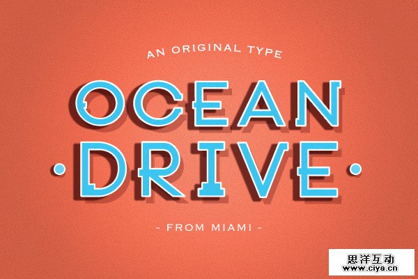 Ocean Drive by Gonzalo Gonzalez-Lebrero in Showcase of Art Deco Typography