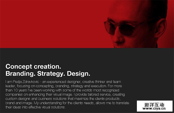 Pedja Zdravkovic in 35 Minimalistic Website Designs for December 2013