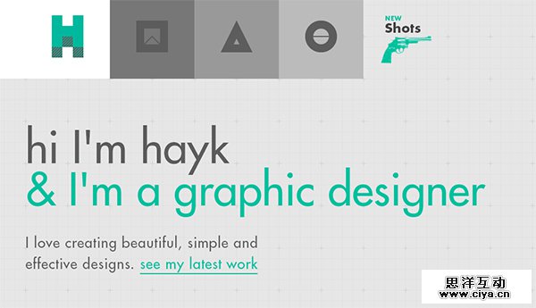 hi hayk in 35 Minimalistic Website Designs for December 2013