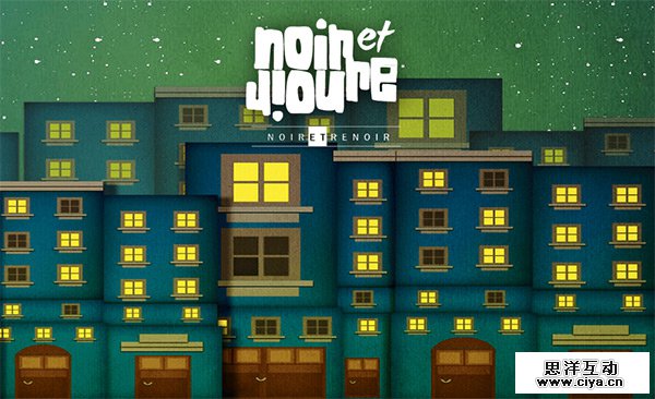 Noir Et Renoir in 35 Examples of Vector Illustrations in Web Design