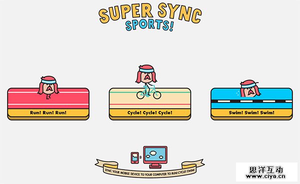 Super Sync Sports in 35 Examples of Vector Illustrations in Web Design
