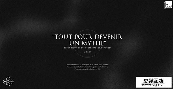 Joy Division in 50 Dark Web Designs for Inspiration