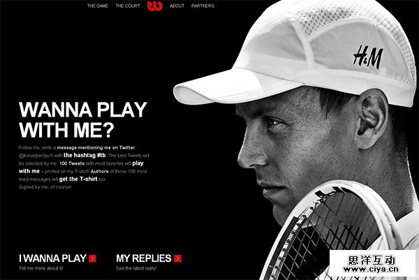Tomas Berdych in 50 Dark Web Designs for Inspiration