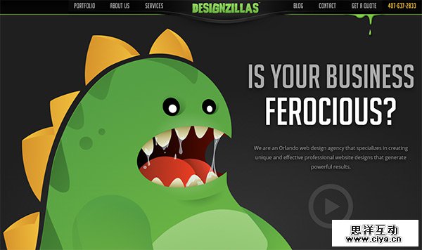 Orlando Web Design in 50 Dark Web Designs for Inspiration