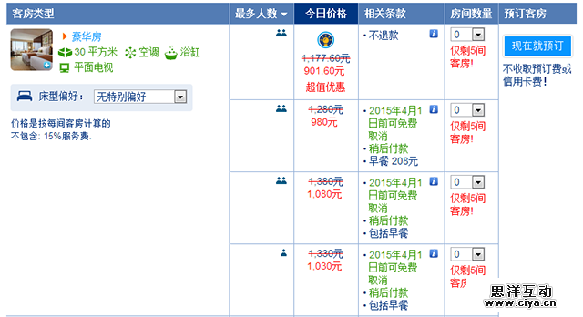 旅游网站设计分析(一)|在线酒店预订,互联网的一些事