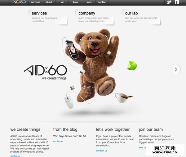 Clean Navigation Menu Example