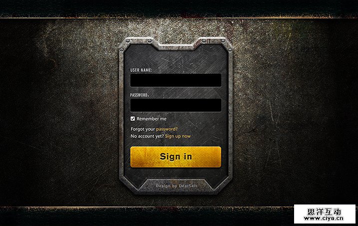 国外实例教程！手把手教你制作质感游戏登录框