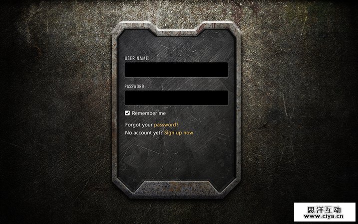 国外实例教程！手把手教你制作质感游戏登录框