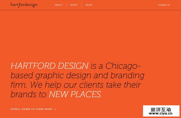 graphic design firm typography orange layout