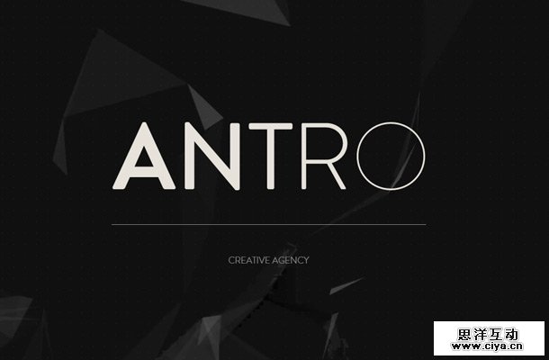 antro creative agency homepage layout