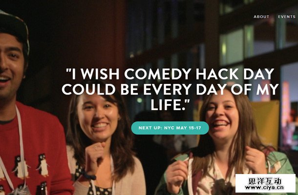 comedy hack day event website
