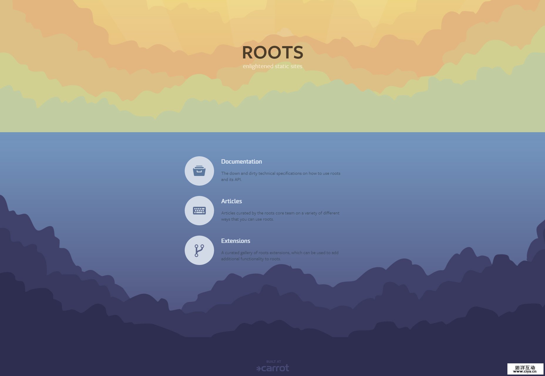 roots-static-front-end-sites-generator