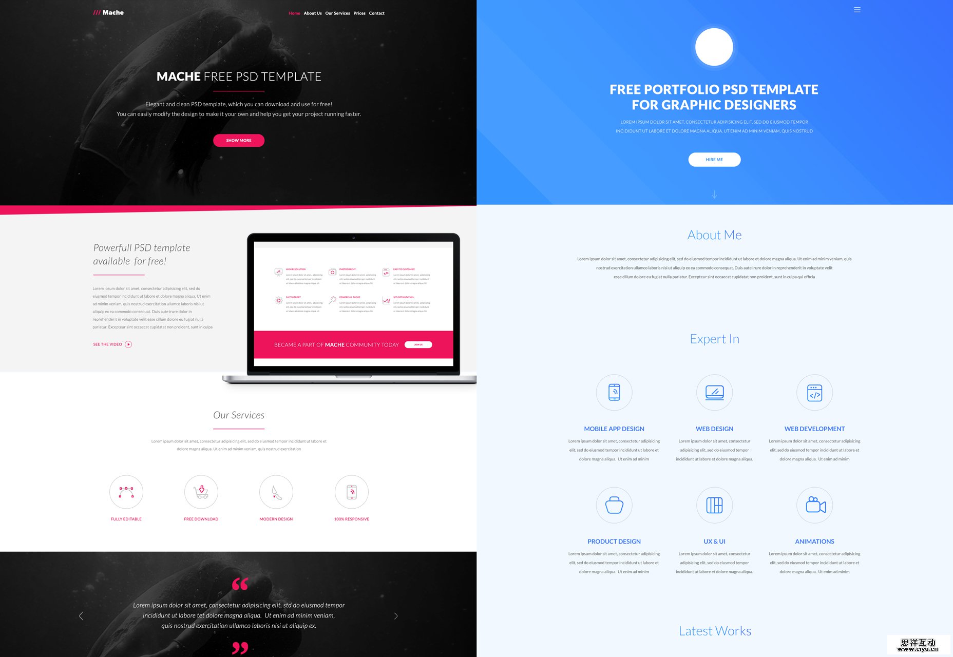 a-bundle-of-10-psd-web-templates