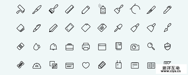 Art Icons Thin Line-Style Icons