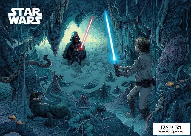 全球50位顶尖插画师笔下的《星球大战》，情怀满满，热血沸腾！