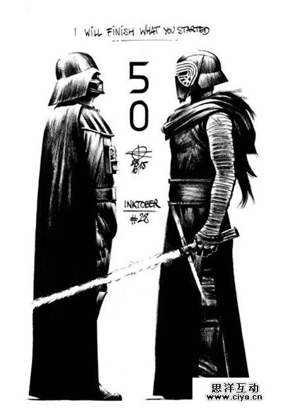 全球50位顶尖插画师笔下的《星球大战》，情怀满满，热血沸腾！