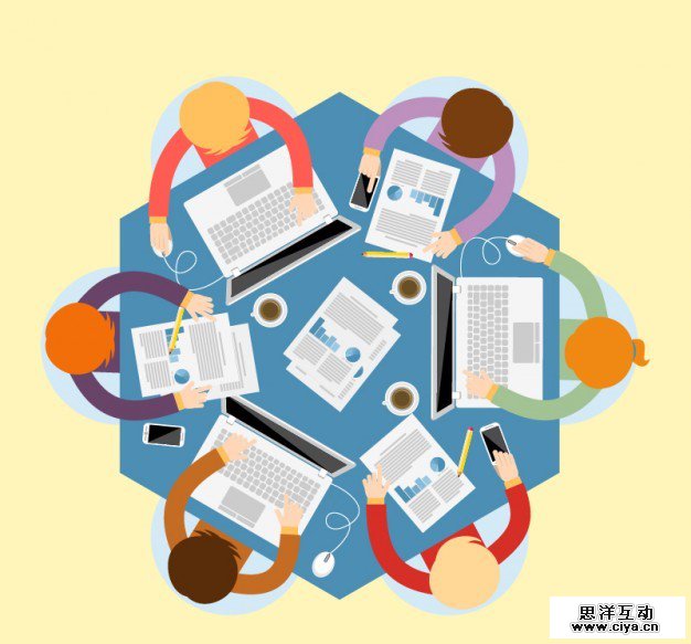 business-meeting-top-view-vector_23-2147495184