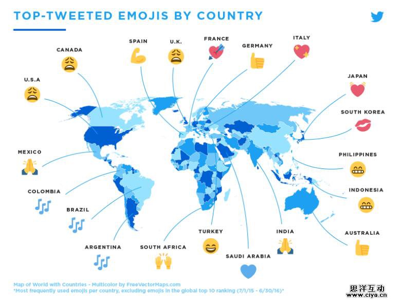 全球网民Emoji喜爱程度排行榜